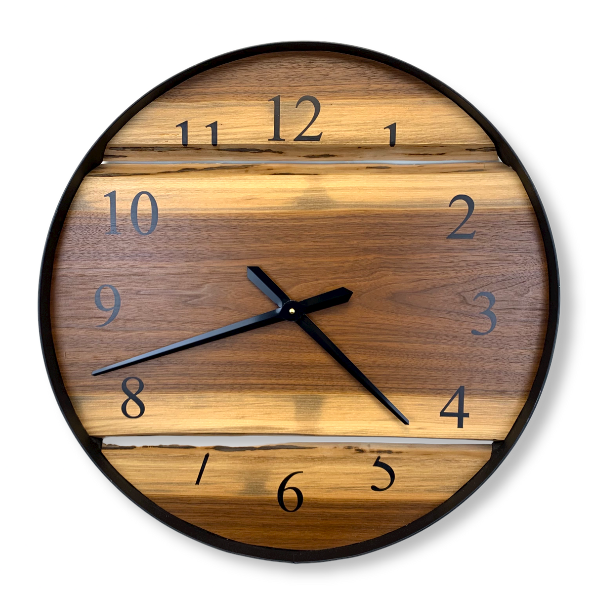 24&quot; Wooden Wall Clock handmade using Black Walnut - CL235