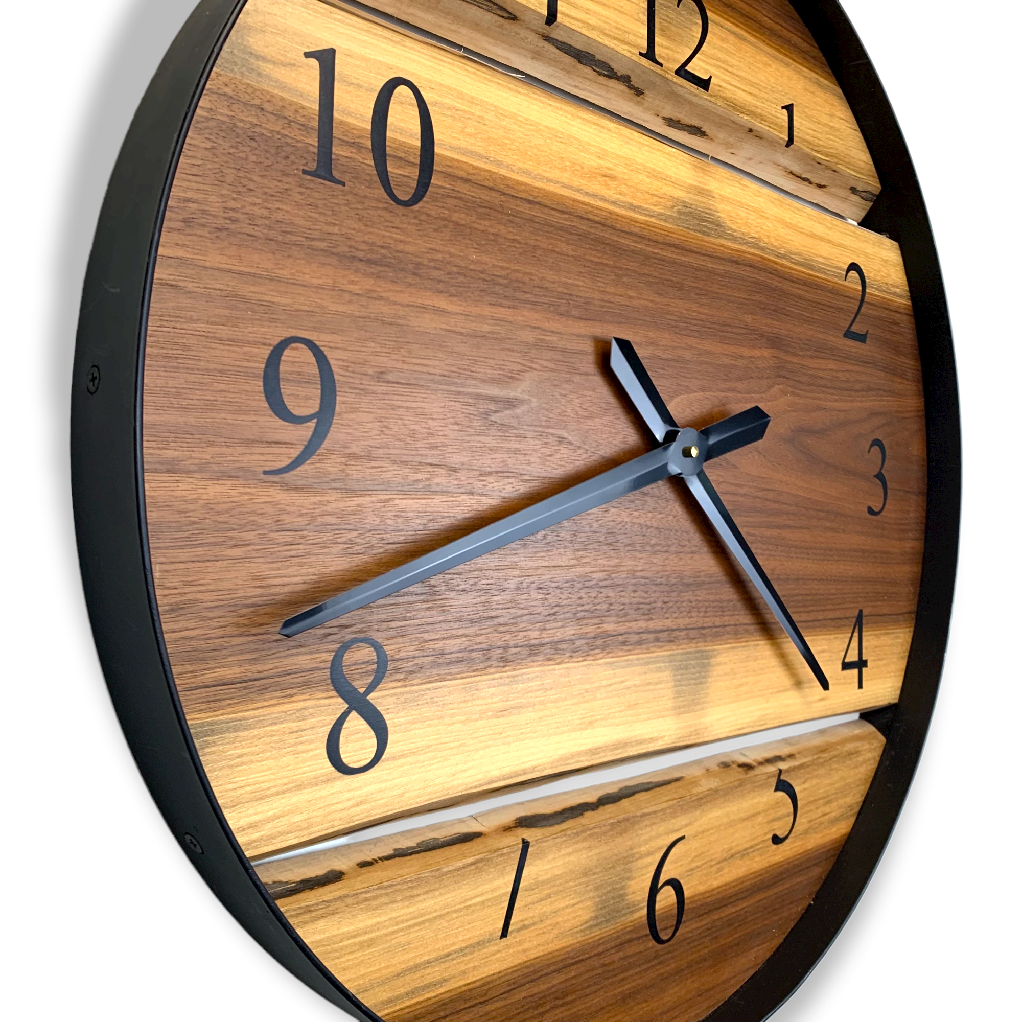 24" Wooden Wall Clock handmade using Black Walnut - CL235