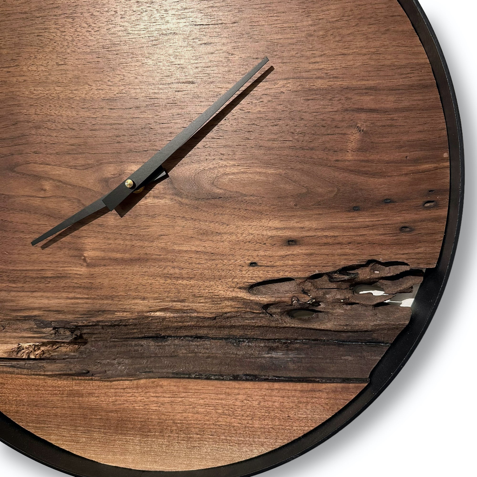 18" Wooden Wall Clock handmade using Black Walnut - CL231